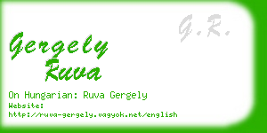 gergely ruva business card